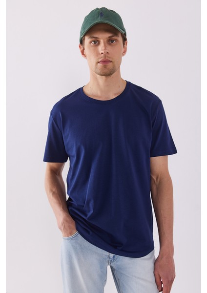 Walker Bisiklet Yaka Slim Fit Tişört - Lacivert fırsatları