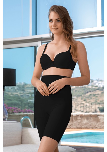 Çift Kat Mideli Paçalı Dikişsiz Korse