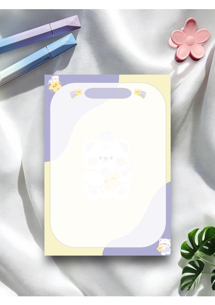 A5 Ayıcık Desenli Notepad - Not Defteri - Bloknot