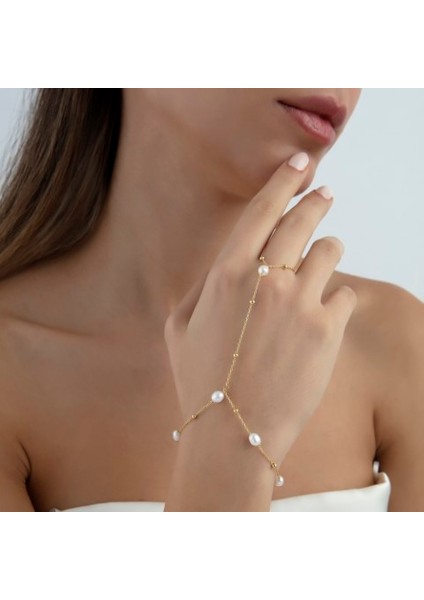 Gold Renk Incili Şahmeran