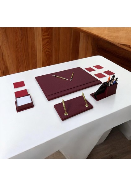 Dekorlu Deri Sümen Takımı Deri Sümen Seti - Yeni Iş Ofis Hediyesi fiyatları