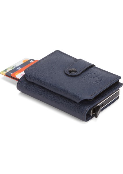 Erkek Akordiyon Mekanizmalı Kartlık ve Cüzdan NEW318 - Lacivert fiyatları
