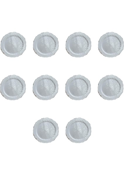 Parti Davet Piknik Doğum Günü Sert Plastik Mika Tabak - Beyaz - 18 cm . - 6'lı 10 Paket