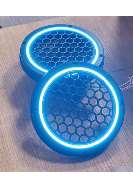 16CM Buzmavisi Neon Işıklı Hoparlör ve Midrange Kapağı 1takım (2ADET)
