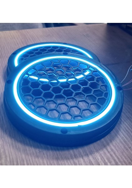16CM Buzmavisi Neon Işıklı Hoparlör ve Midrange Kapağı 1takım (2ADET)