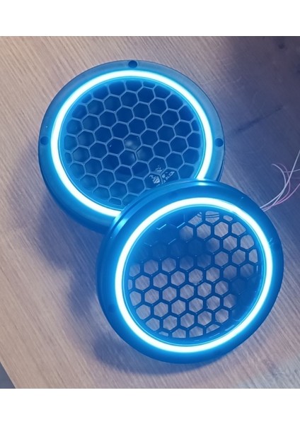 16CM Buzmavisi Neon Işıklı Hoparlör ve Midrange Kapağı 1takım (2ADET)