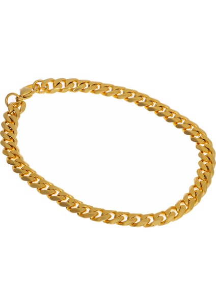 Unisex 6 mm Zincir Çelik Bileklik