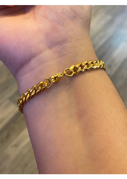 Unisex 6 mm Zincir Çelik Bileklik modelleri