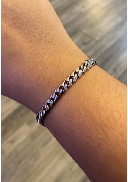 Unisex 6 mm Zincir Çelik Bileklik modelleri
