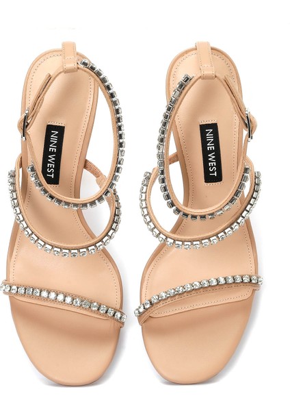 BRENDA 3FX Krem Kadın Topuklu Sandalet fırsatları