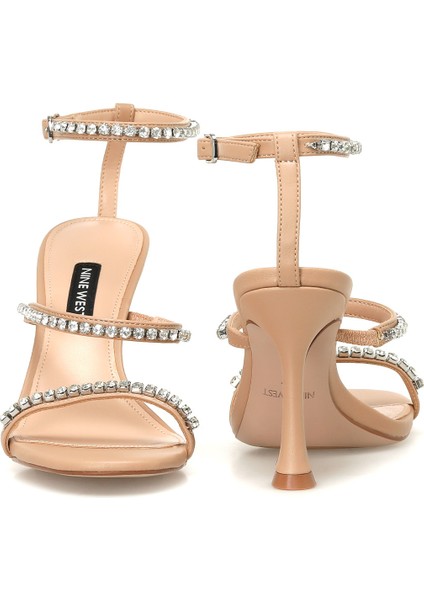 BRENDA 3FX Krem Kadın Topuklu Sandalet indirimleri