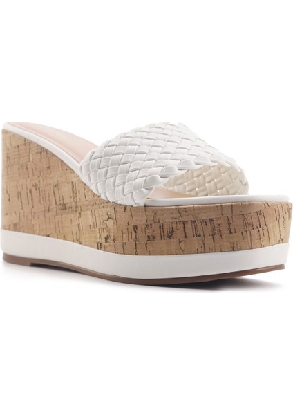 MURMA 4FX KIRIK BEYAZ Kadın Dolgu Topuk Terlik fiyatları