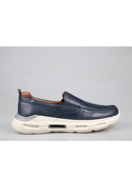 Marcomen 21399 Hakiki Deri Lacivert Erkek Günlük Ayakkabı