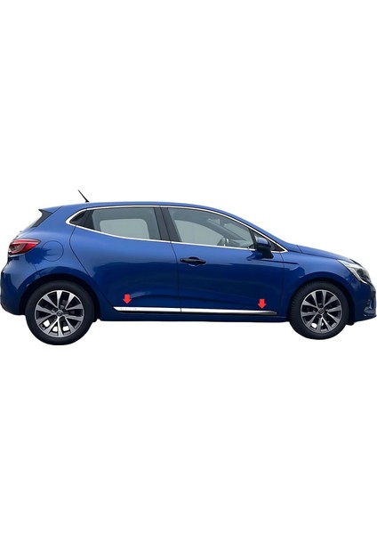 Renault Clio Yan Kapı Çıtası - Krom (4 Parça) | Hb (2019-2022)