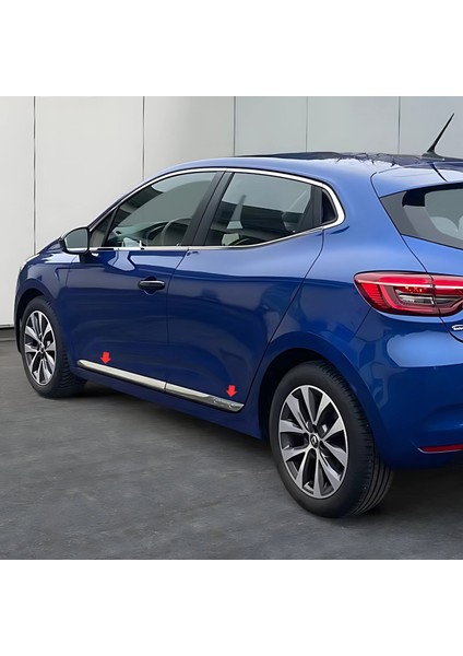 Renault Clio Yan Kapı Çıtası - Krom (4 Parça) | Hb (2019-2022)