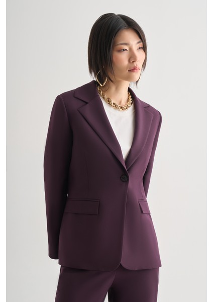 Oversize Çift Yırtmaçlı Bordo Blazer Ceket fiyatları