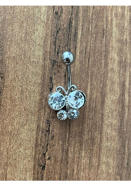 Kelebek Çelik Göbek Piercing