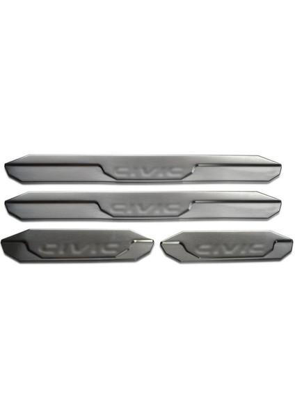 Honda Civic Kapı Eşiği 4 Parça - Krom Taşlı | Sd (2006+)