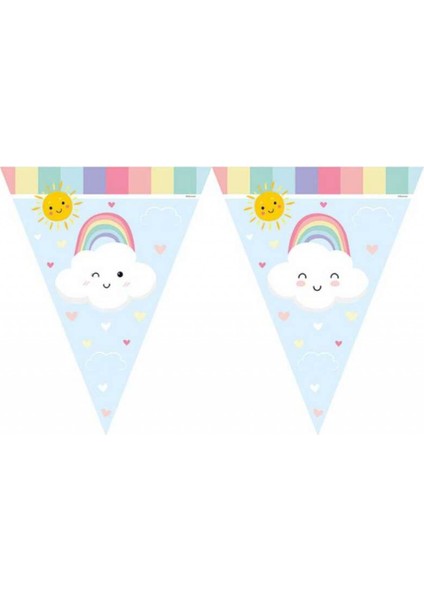Flama Üçgen Bayrak Gökkuşağı Bulut Pk:1 Set KL:144