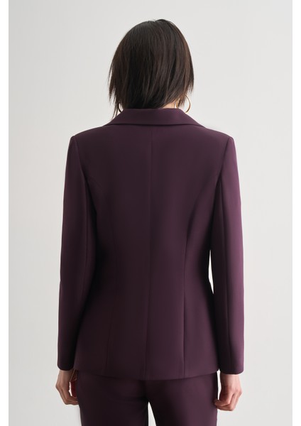 Oversize Çift Yırtmaçlı Bordo Blazer Ceket fırsatları