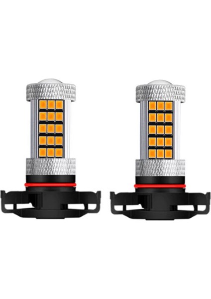 2 Adet PSX24W LED 63 Ledli Mercekli Turuncu