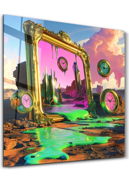 A Dreamscape Of Melting Reality Cam Tablo - Ev Dekor- Duvar Sanatı