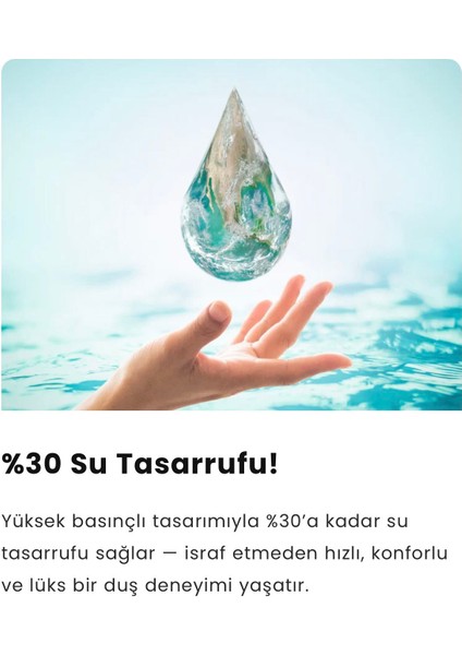 6 Adet Yüksek Kalite Kireç Önleyici Duş Başlığı