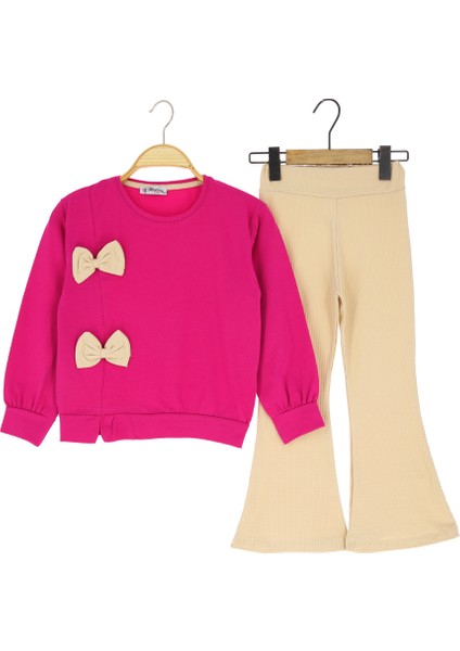 Kız Çocuk Tayt Takım Fiyonklu