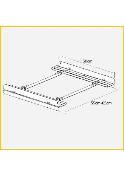 Çamaşır Yıkama ve Çamaşır Kurutma Makineleri Üst Üste Birleştirme Ara Aparatı