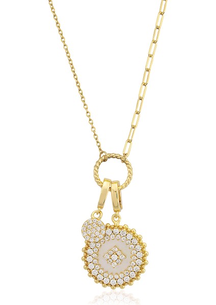 2025 Özel Renk Kaplama Mineli Taşlı Ithal Fashion Kolye fiyatları