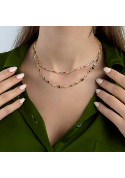 Silver Renk Minimal Suyolu Kolye