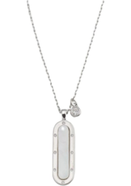 Silver Renk Sedefli Minimal Fashion Kolye fiyatları