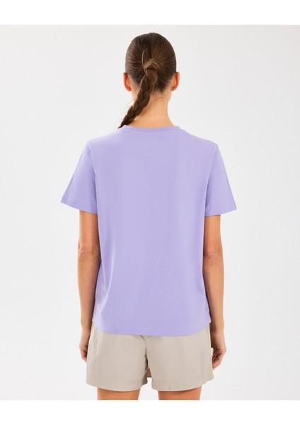 W Regular Fit Graphic Tee T-Shirt Kadın Mor Tshirt S2510141-505 fırsatları