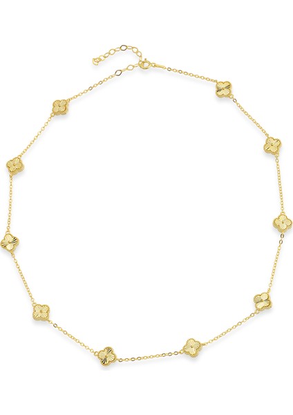 Gold Renk Sıralı Yonca Kolye Vip Kalite fiyatları