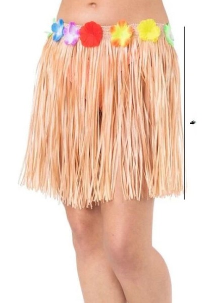 Saman Renk Püsküllü Hawaii Luau Hula Etek