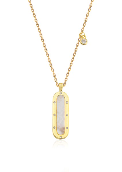 Gold Renk Sedefli Minimal Fashion Kolye fiyatları