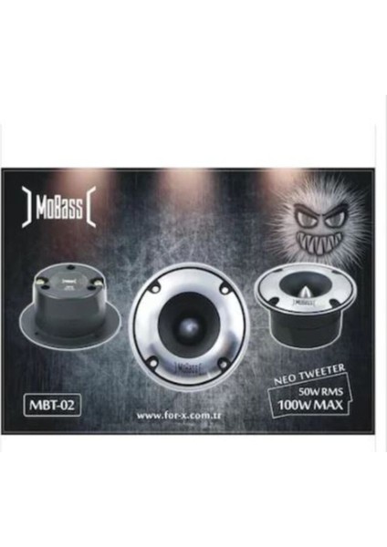 Mbt-02 Tweeter Çifti 200W Amfı Uyumlu Krıstal Yuksek Tızz