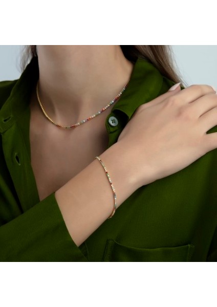 Gold Renk Minimal Suyolu Kolye