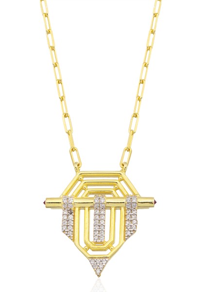 Gold Renkli Iconıc Fashion Kolye Vip Kalite fiyatları