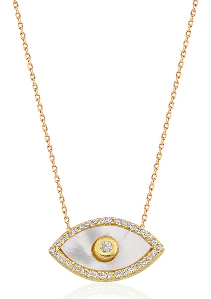 Gold Renk Sedef Evil Eye Kolye fiyatları