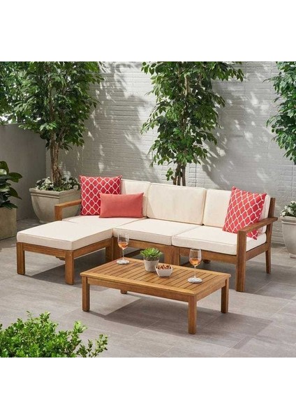 Stella Bahçe Balkon Teras Ahşap Koltuk Takımı