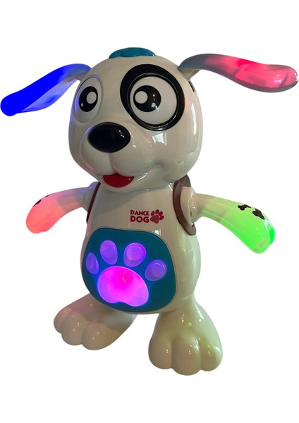 Dans Eden Köpek Müzikli Işıklı Zıplayan Dansçı Köpek Robot Oyuncak 22 cm