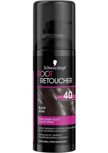 Root Retoucher Beyazları Anında Kapatan Sprey Boya Siyah 120 ml