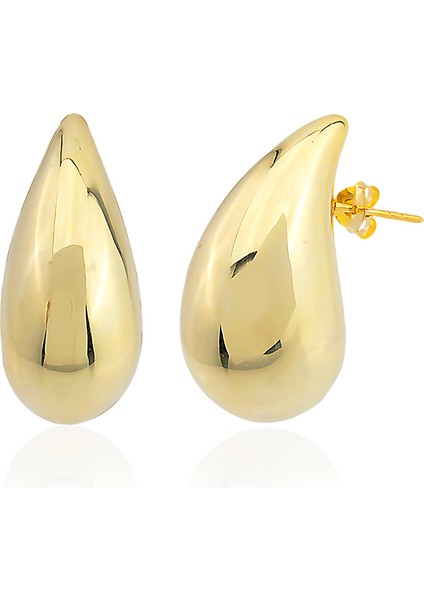 Gold Renk Büyük Damla Trend Küpe (Bttg) fiyatları