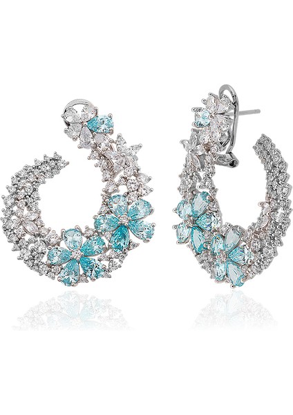 Ice Cut Pırlanta Kesım Floral Touch Küpe Vip fiyatları