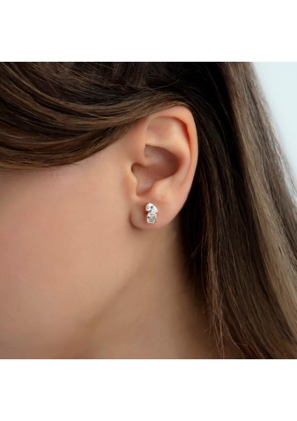 2025 Özel Renk Kaplama Taşlı Minimal Ithal Fashion Küpe