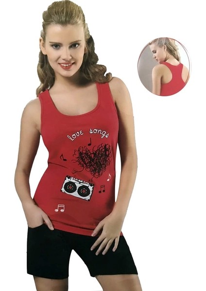 Hmd Kadın Kolsuz Şortlu Takım 40013