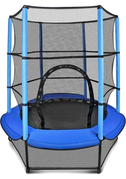 140 cm Korumalı Çocuk Trambolini (55 Inç) Fileli Trambolin