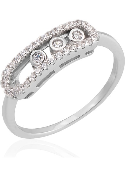 Silver Renk Dancing Taşlı Ithal Fashion Yüzük (Msk) fiyatları