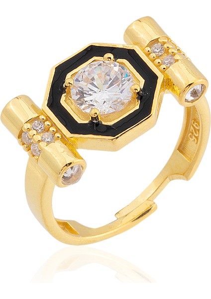 Gold Renk Taşlı Ayarlanabilir Şovalye Yüzük fiyatları